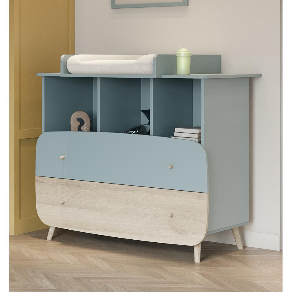 Poppy Changing Table Topper- Blue - FurniComp