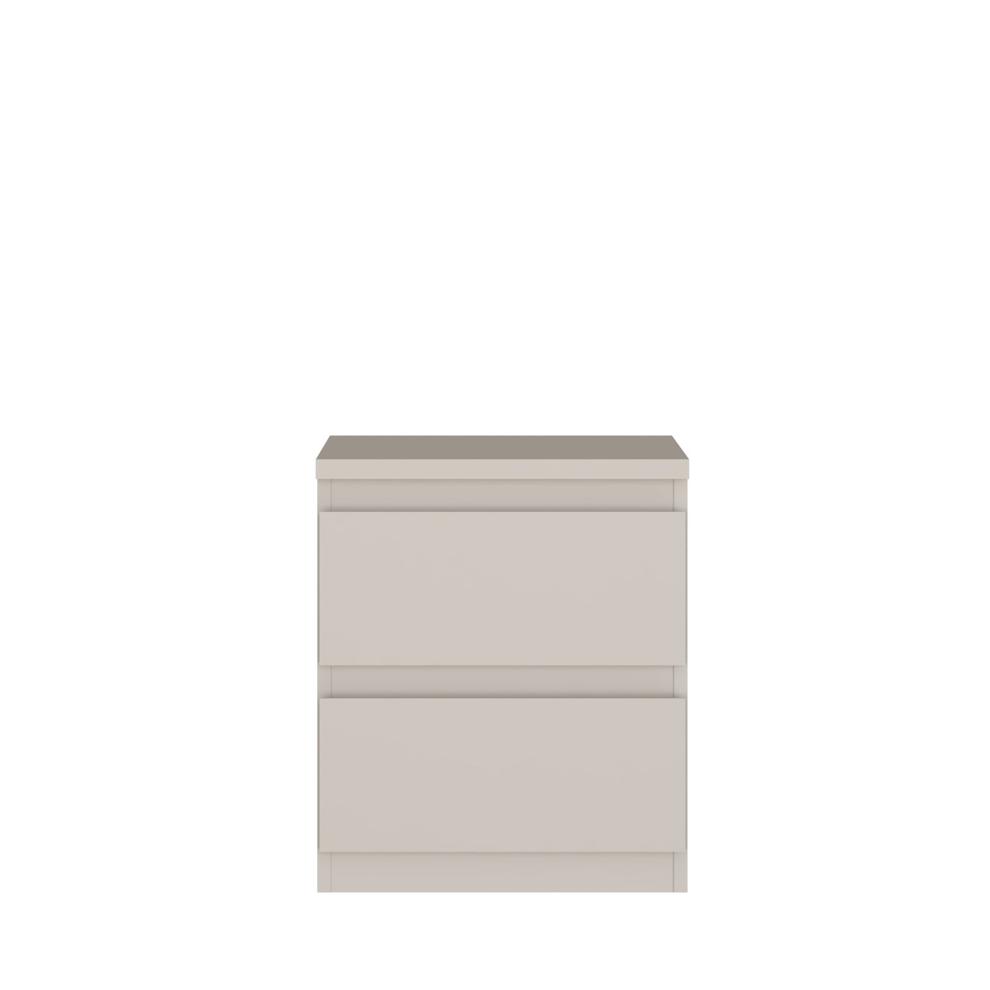 Alaska 2 Drawer Bedside Table - Cashmere - FurniComp