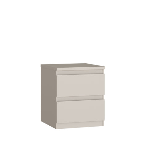 Alaska 2 Drawer Bedside Table - Cashmere - FurniComp