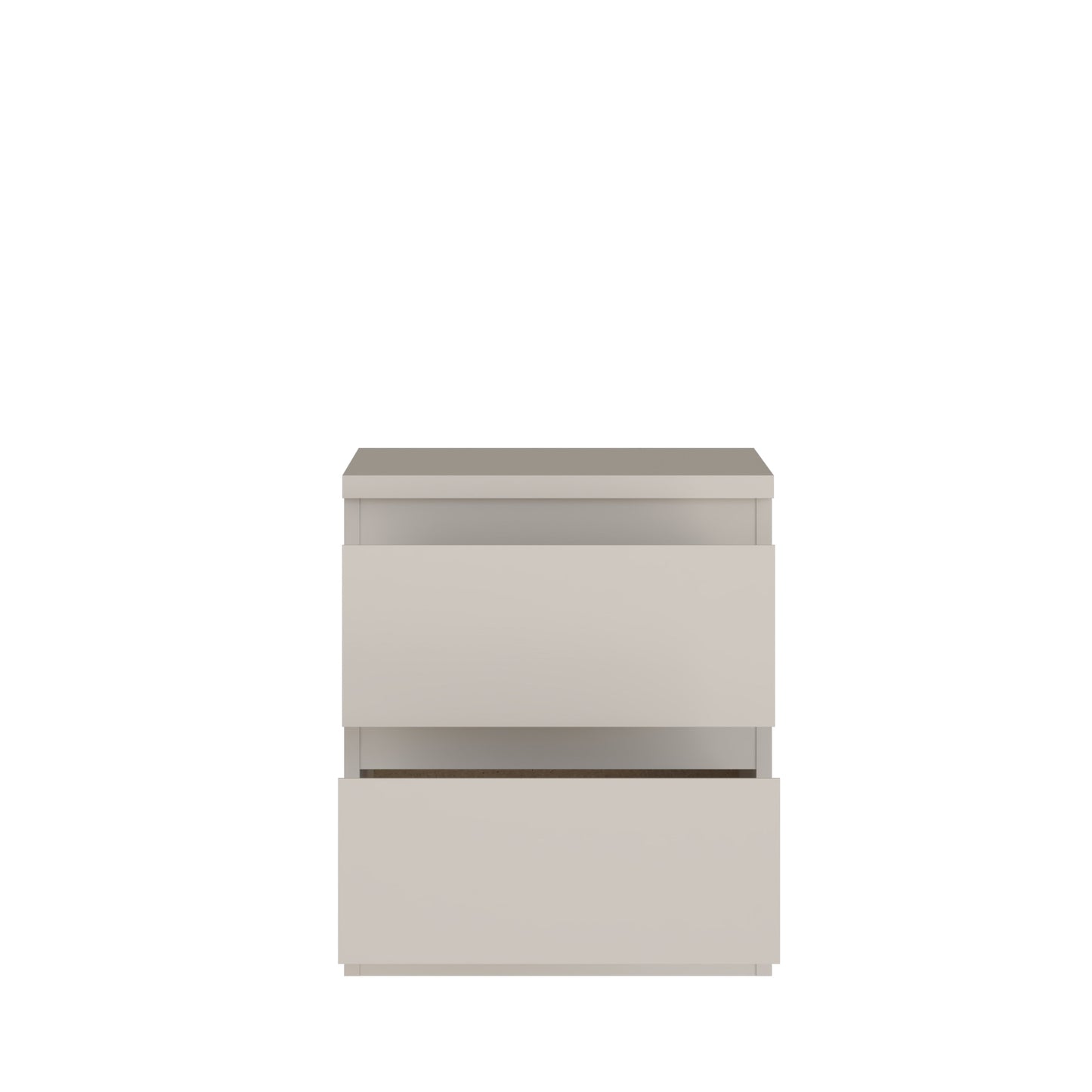Alaska 2 Drawer Bedside Table - Cashmere - FurniComp