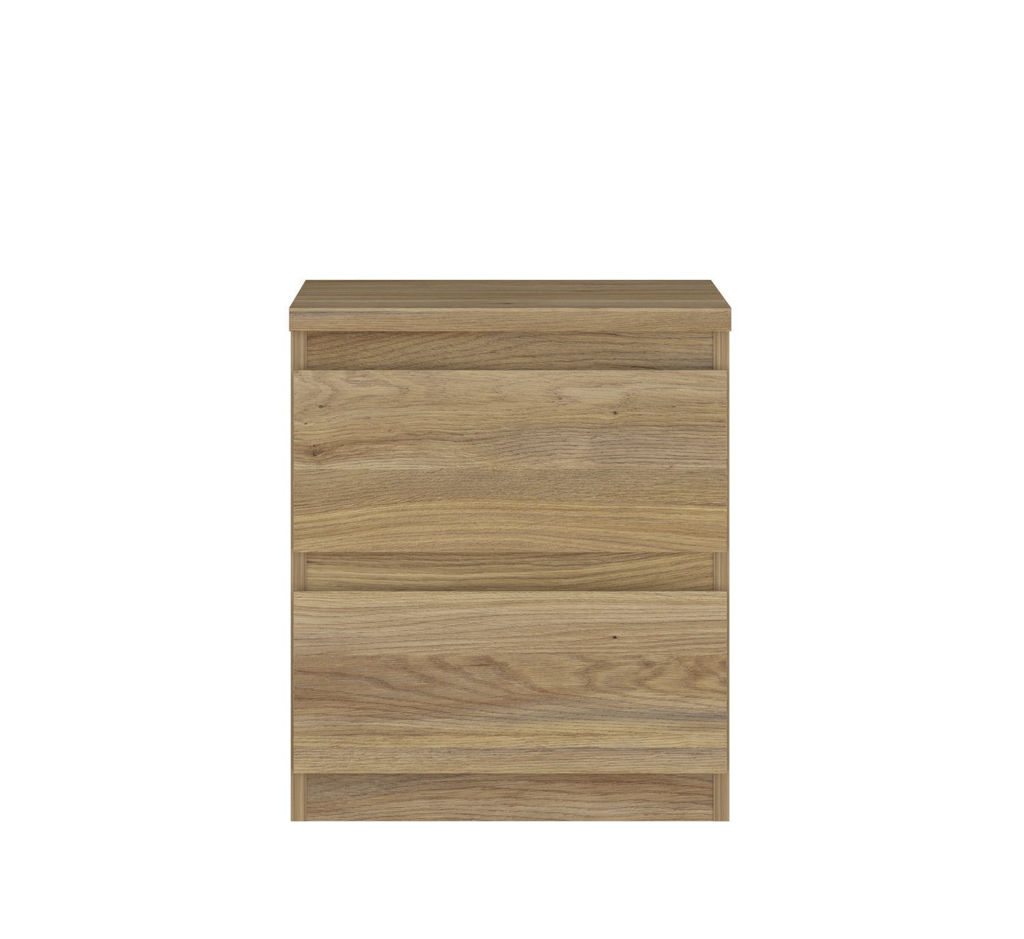 Alaska 2 Drawer Bedside Table - Oak - FurniComp
