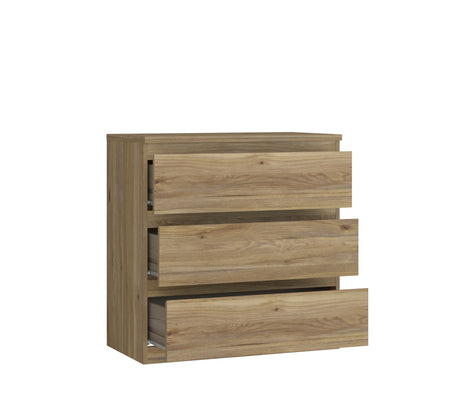 Alaska 3 Drawer Chest of Drawers - Oak - FurniComp