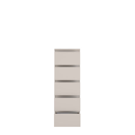 Alaska 5 Drawer Tall Chest of Drawers - Cashmere - FurniComp