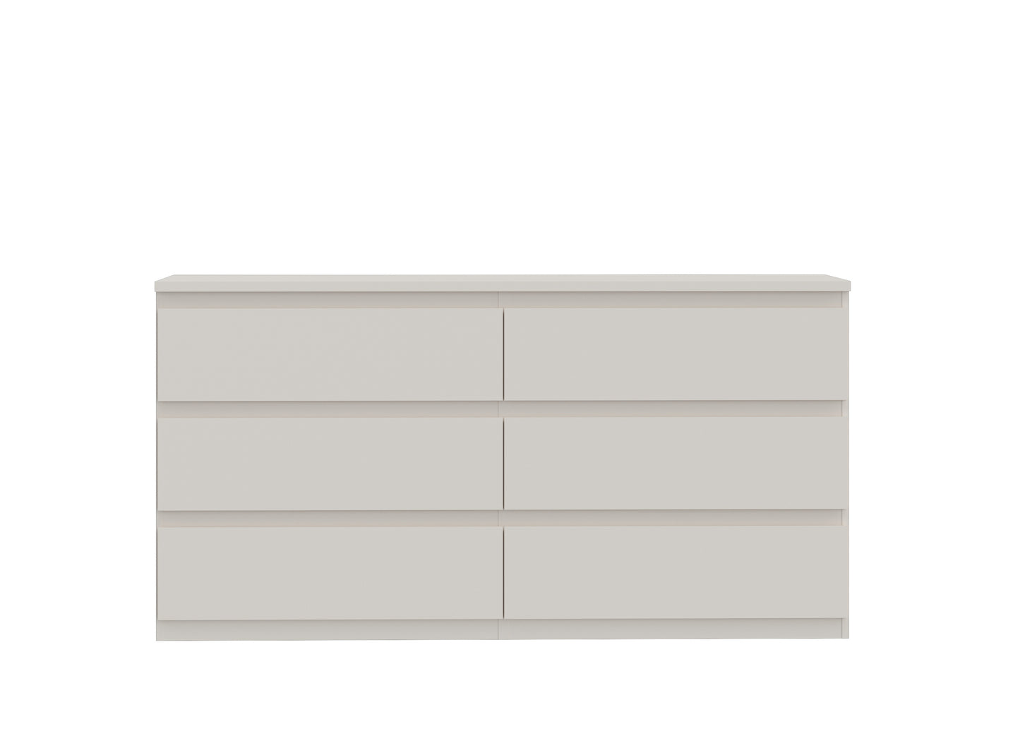 Alaska 6 Drawer Wide Chest of Drawers - Cashmere - FurniComp