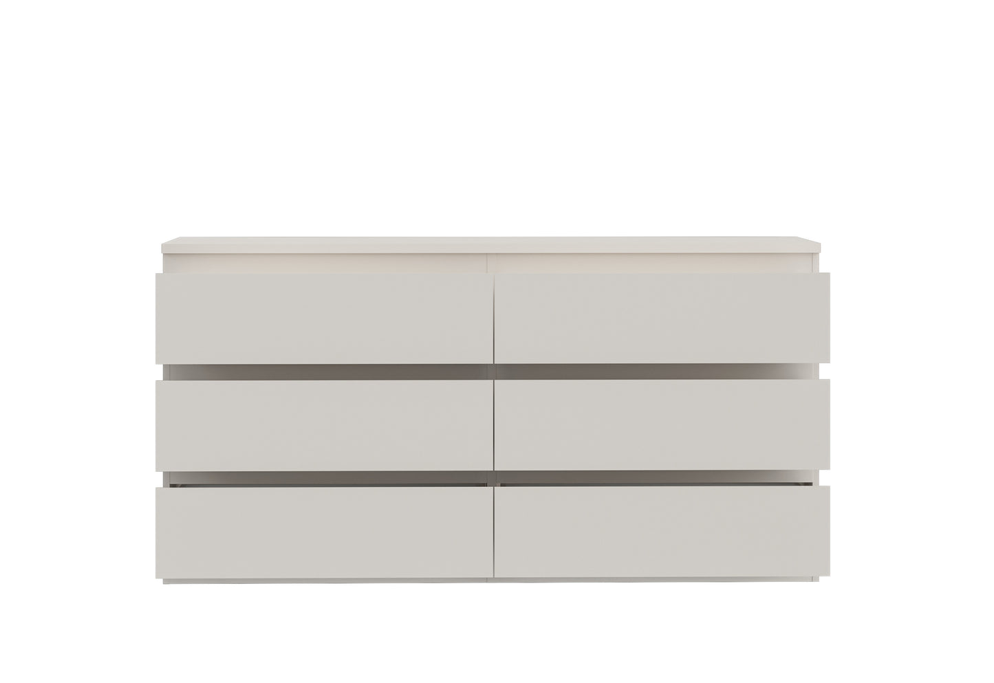 Alaska 6 Drawer Wide Chest of Drawers - Cashmere - FurniComp