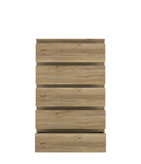 Alaska 5 Drawer Wide Chest of Drawers - Oak - FurniComp