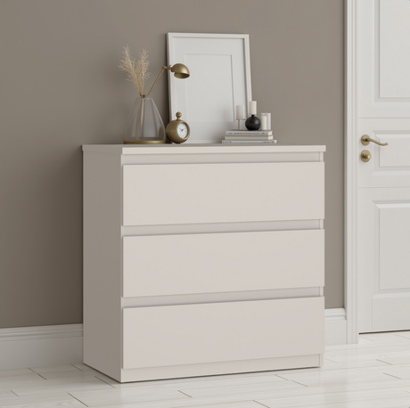 Alaska 3 Drawer Chest of Drawers - Cashmere - FurniComp