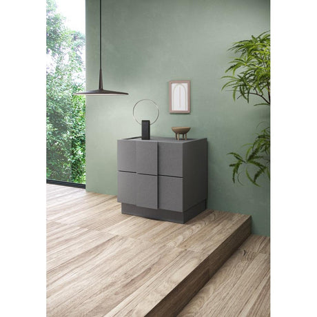 Alvin 2 Drawer Bedside Table - Grey - FurniComp