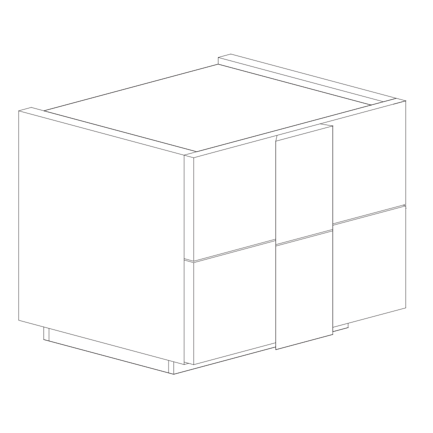 Alvin 2 Drawer Bedside Table - Grey - FurniComp