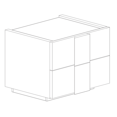 Alvin 2 Drawer Bedside Table - Grey - FurniComp