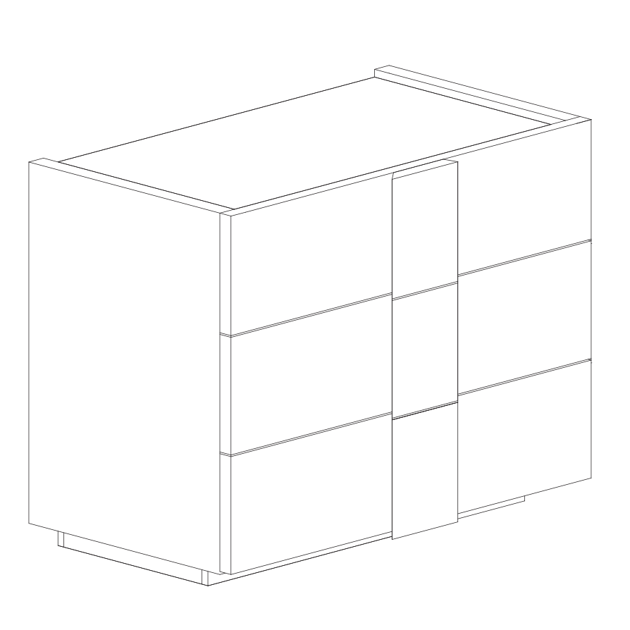 Alvin 3 Drawer 110cm Chest of Drawers - Grey - FurniComp