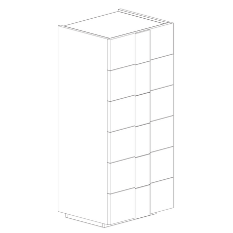 Alvin 6 Drawer 50cm Tall Chest of Drawers - Grey - FurniComp