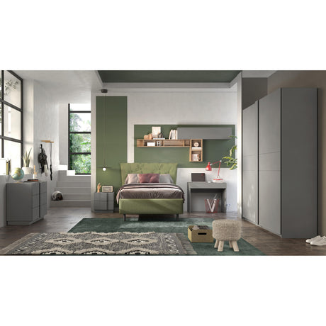 Alvin 2 Drawer Bedside Table - Grey - FurniComp