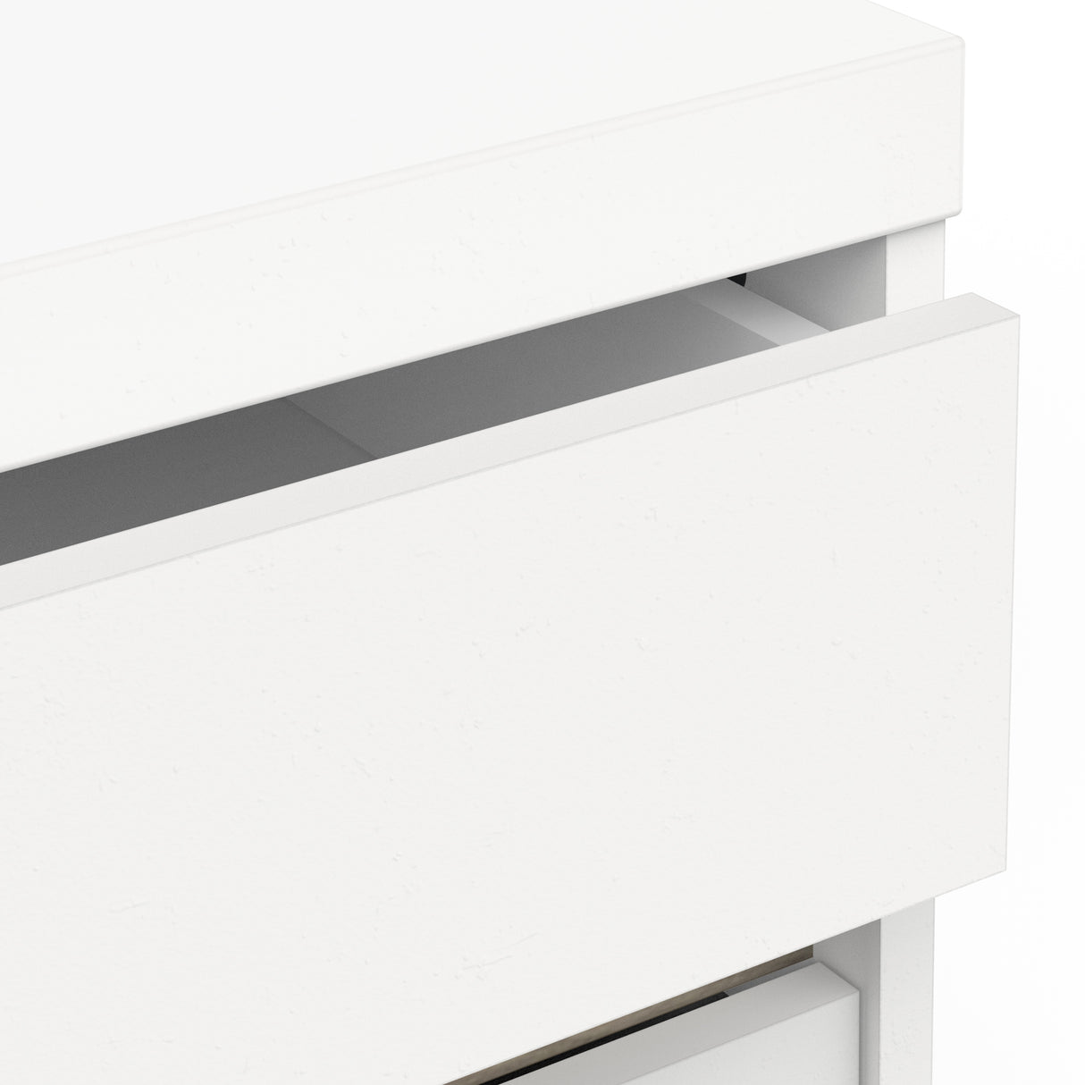 Avery 2 Drawer Matt White and Oak Bedside Table - FurniComp