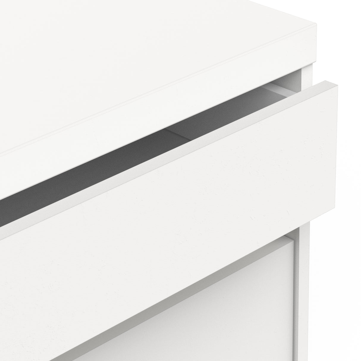 Avery 6 Drawer (3+3) Matt White and Oak Wide Chest of Drawers - FurniComp