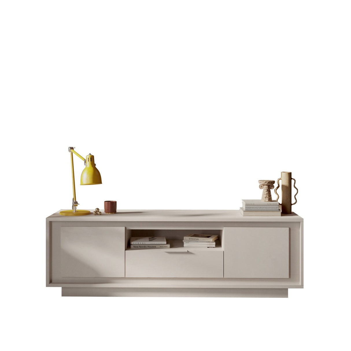 Berlin 2 Door 1 Drawer 180cm Cashmere TV Stand - FurniComp