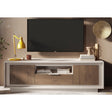 Berlin 2 Door 1 Drawer 180cm Cashmere and Mercure Oak TV Stand - FurniComp