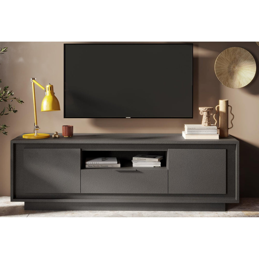 Berlin 2 Door 1 Drawer 180cm Grey TV Stand - FurniComp
