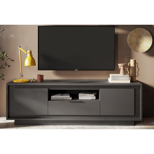 Berlin 2 Door 1 Drawer 180cm Grey TV Stand - FurniComp
