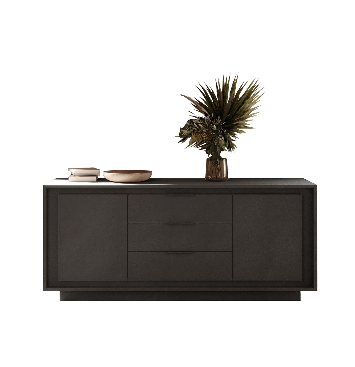 Berlin 2 Door 3 Drawer 180cm Grey Sideboard - FurniComp