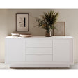 Berlin 2 Door 3 Drawer 180cm Matt White Sideboard - FurniComp