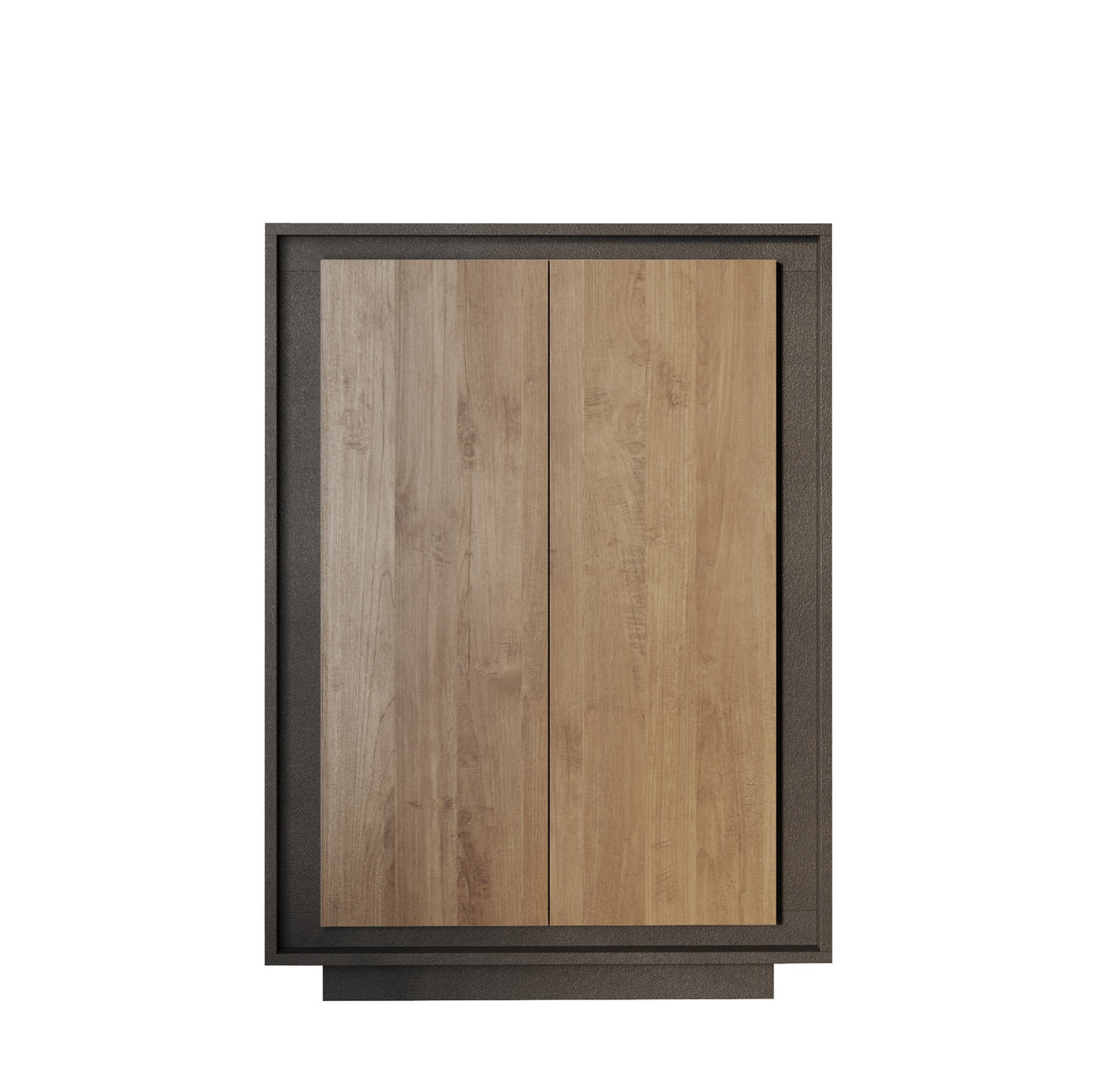 Berlin 2 Door 106cm Grey and Mercure Oak Highboard/Tall Sideboard - FurniComp
