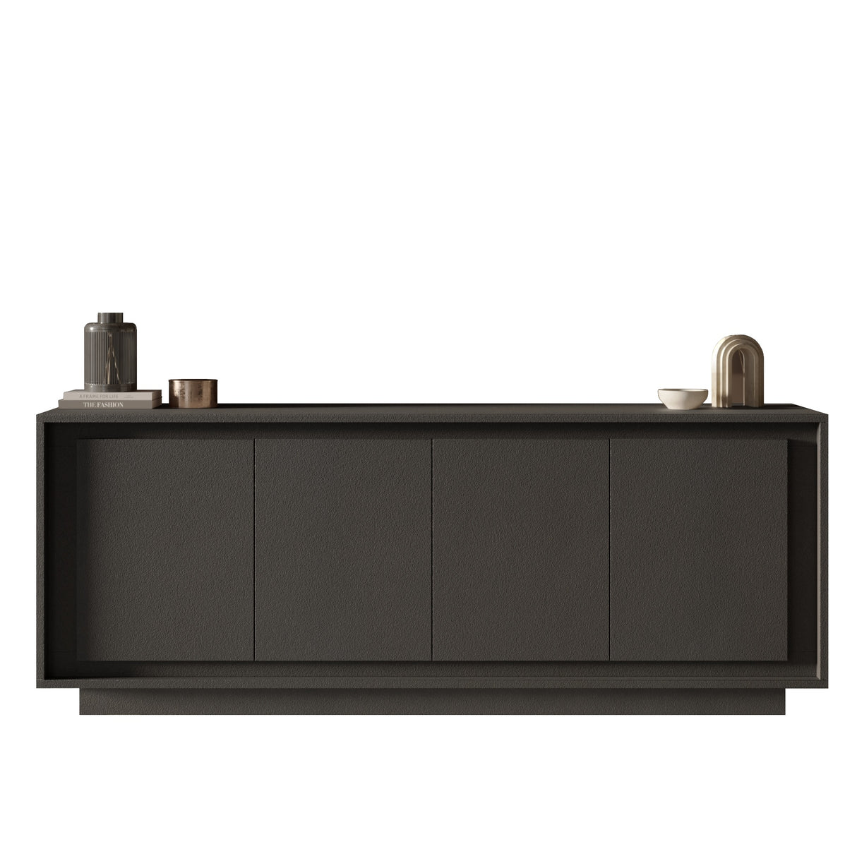 Berlin 4 Door 207cm Grey Sideboard - FurniComp