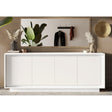 Berlin 4 Door 207cm Matt White Sideboard - FurniComp