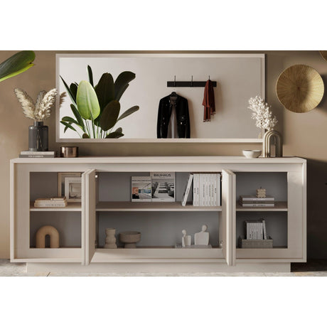 Berlin 4 Door 207cm Cashmere Sideboard - FurniComp