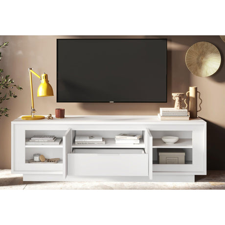 Berlin 2 Door 1 Drawer 180cm Matt White TV Stand - FurniComp