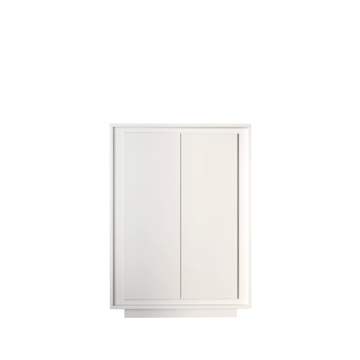 Berlin 2 Door 106cm Matt White Highboard/Tall Sideboard - FurniComp