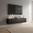 Combo 138cm Floating Wall Hung TV Unit - Black Oak COM-62-10 - FurniComp