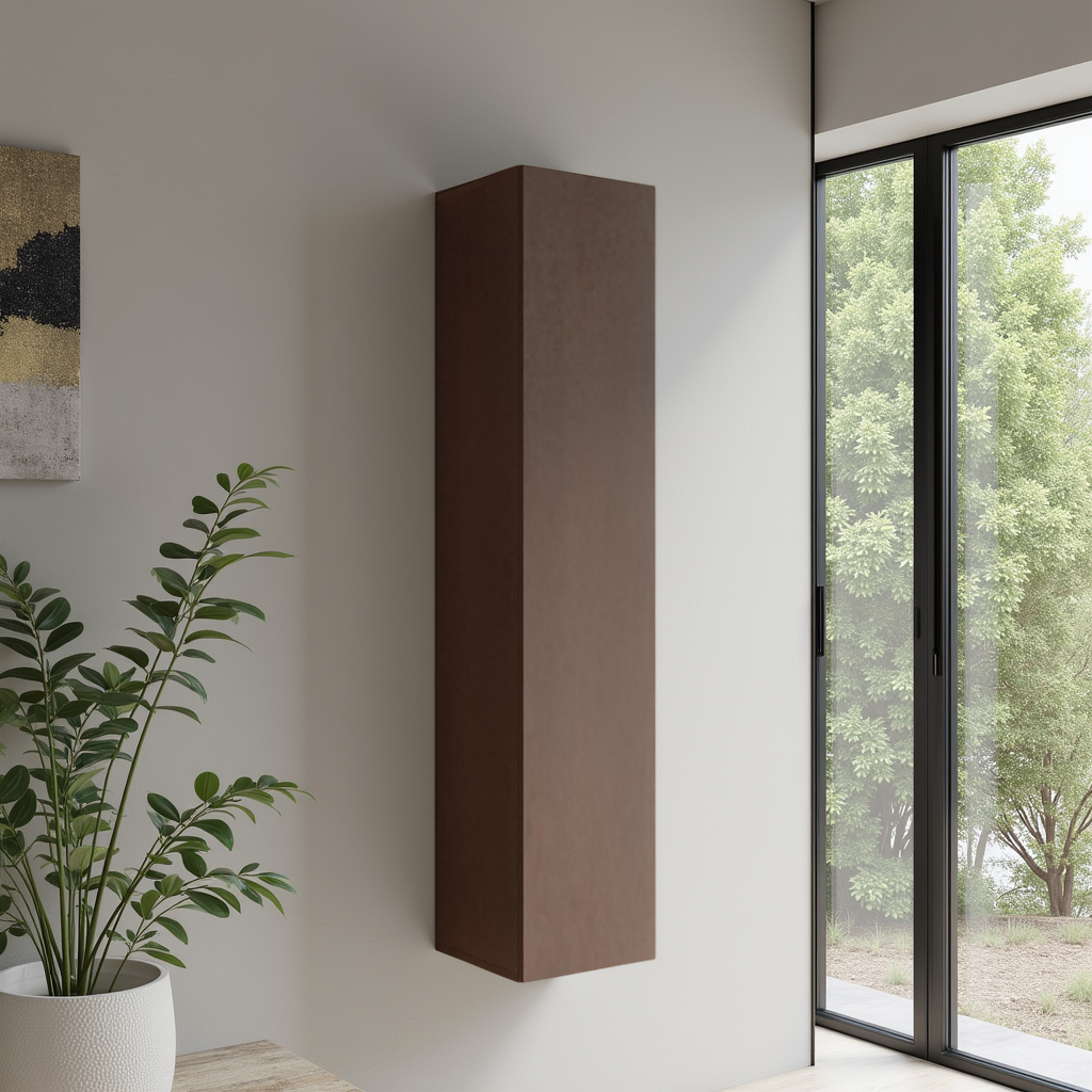 Combo 1 Door 29cm Multipurpose Wall Hung Tall Storage Unit - Bronze COM-30-07 - FurniComp