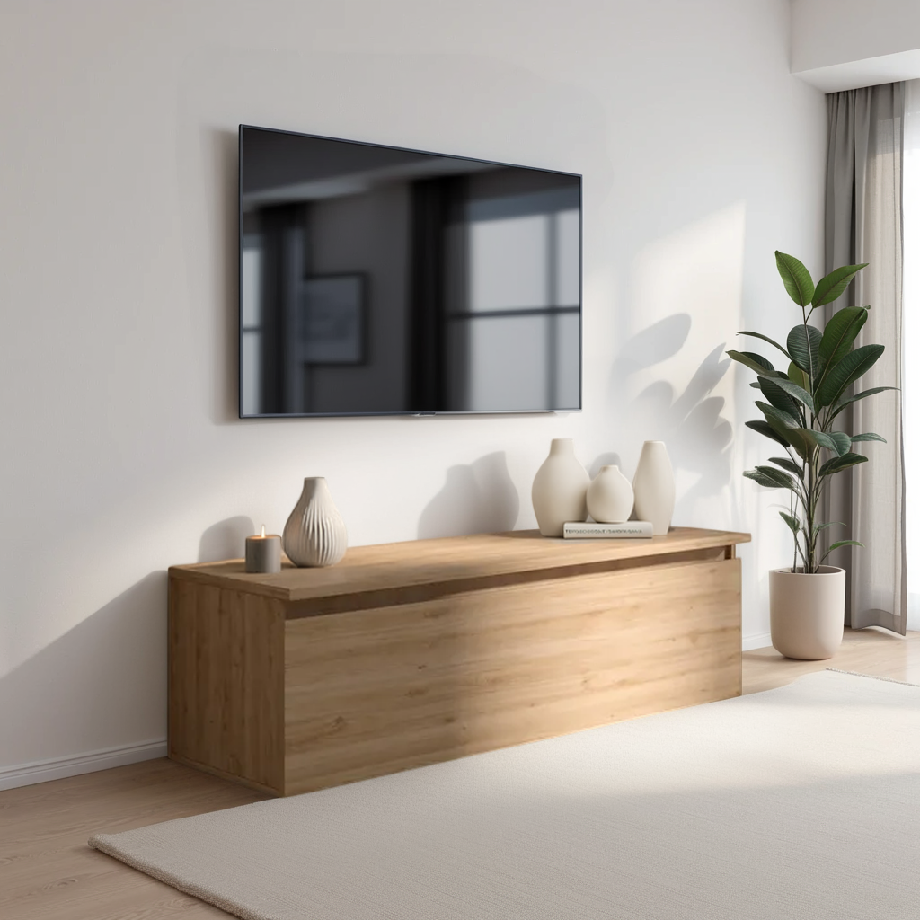 Combo 138cm 1 Drawer TV Unit - Cadiz Oak COM-01-09 - FurniComp