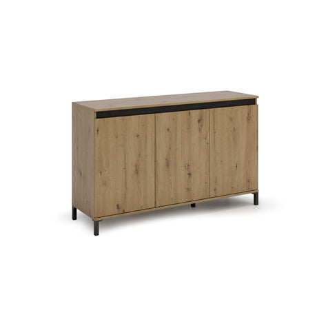 Cancun 3 Door 138cm Anthracite and Artisan Oak Sideboard - FurniComp