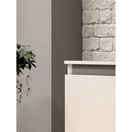 Cancun 3 Door 138cm White Gloss and Anthracite Highboard/Tall Sideboard - FurniComp