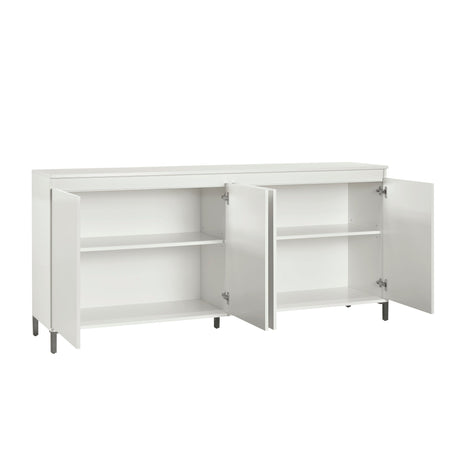 Cancun 4 Door 184cm White Gloss and Anthracite Sideboard - FurniComp