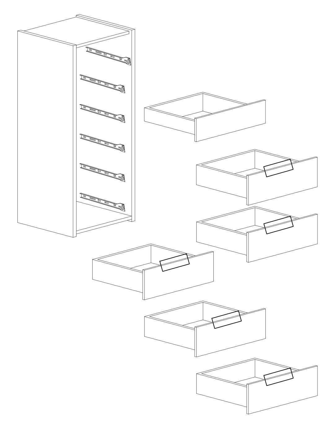 Carter 6 Drawer 50cm Tall Chest of Drawers - White Oak & Cadiz - FurniComp