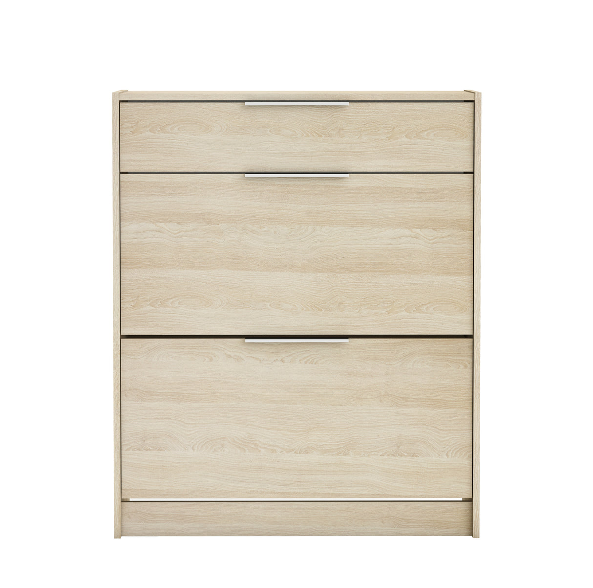 Chad 2 Door 1 Drawer Oak Shoe Cabinet - FurniComp