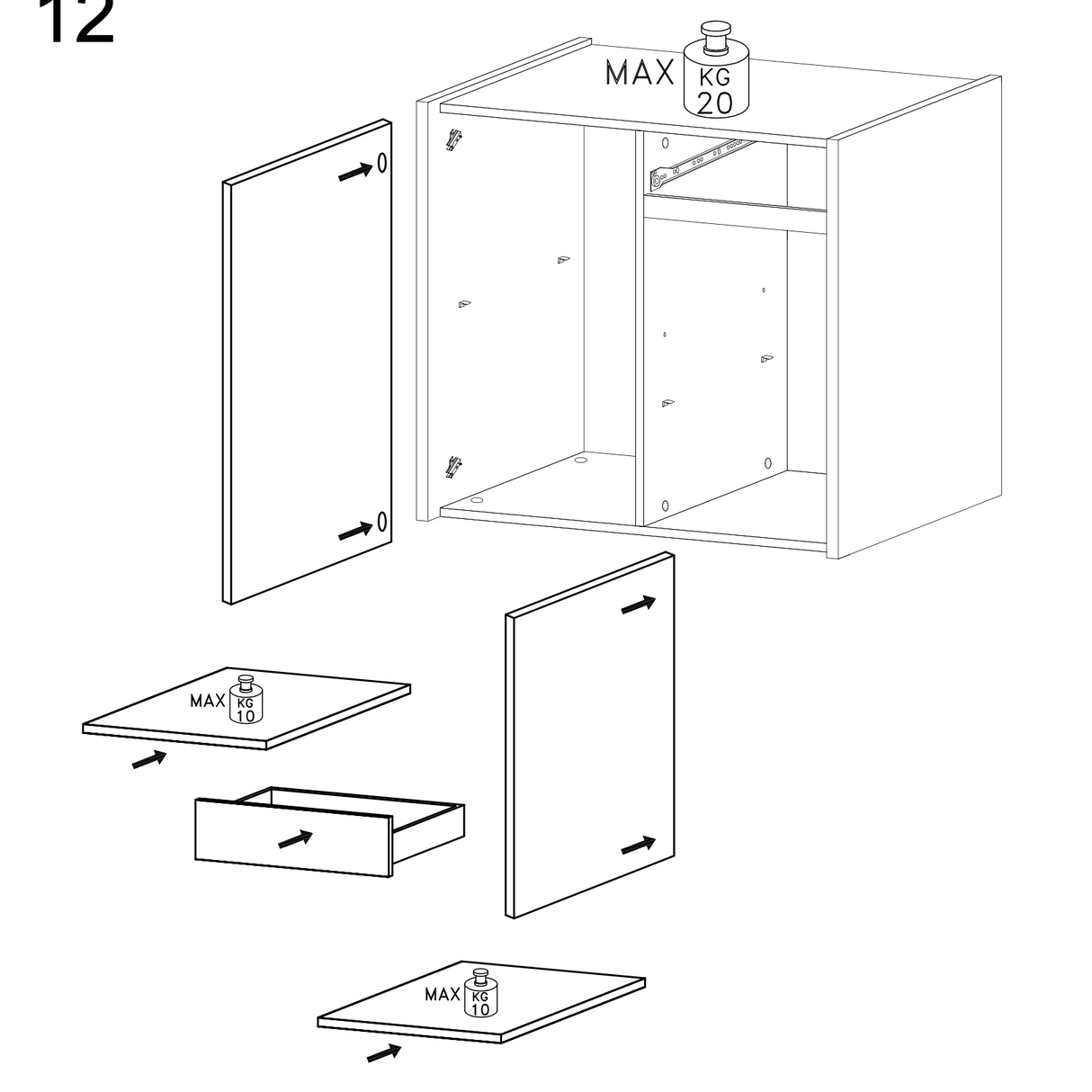 Chelsea 2 Door 1 Drawer Compact Bronze and Mercure Oak Sideboard - FurniComp