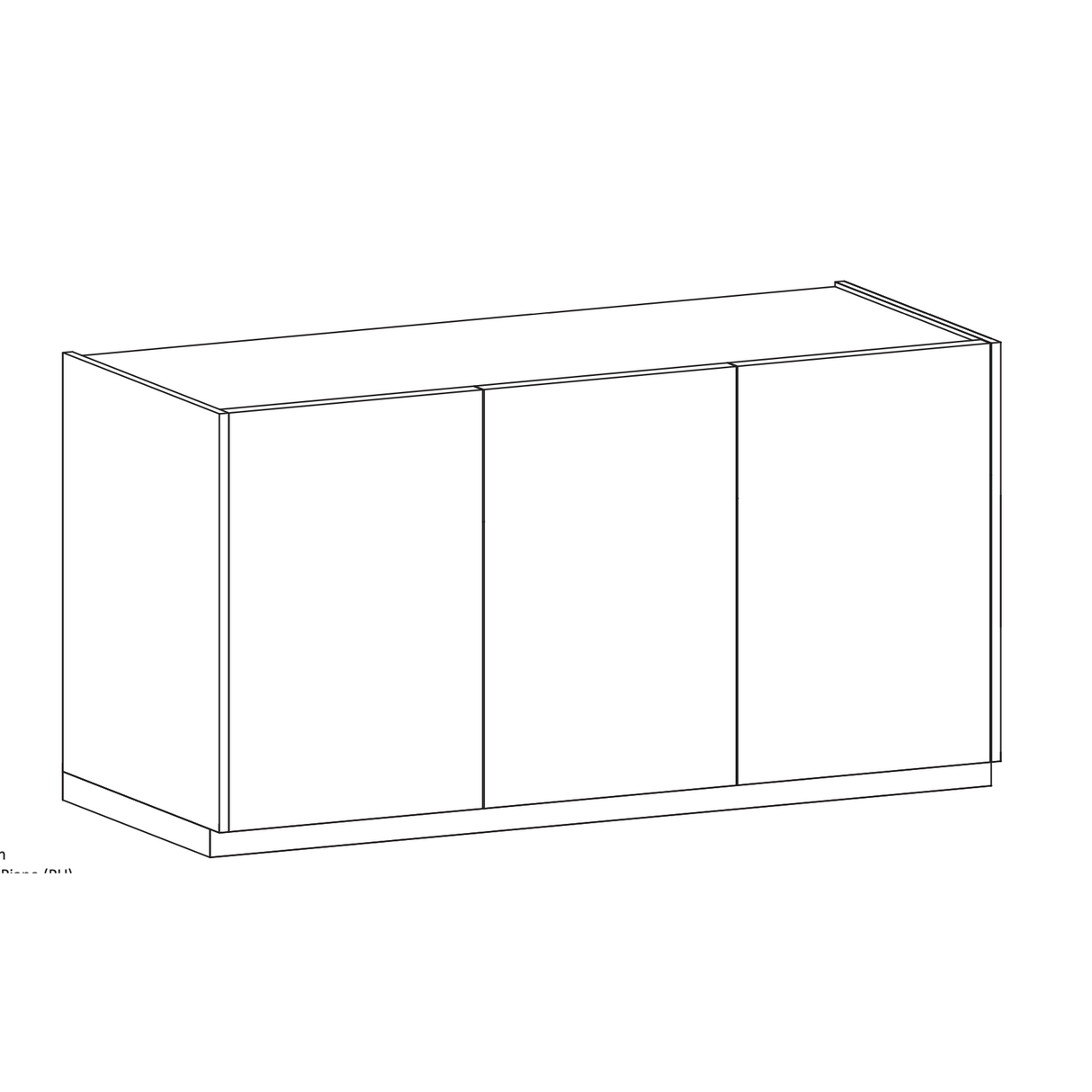 Chelsea 3 Door White Gloss and Mercure Oak Sideboard - FurniComp