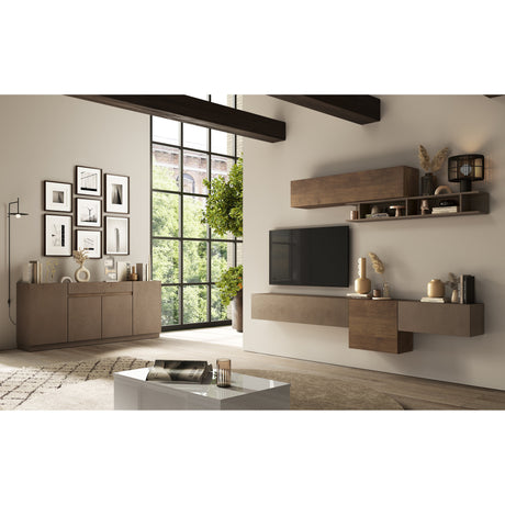 Chelsea 4 Door 1 Drawer Large Bronze and Mercure Oak Sideboard - FurniComp