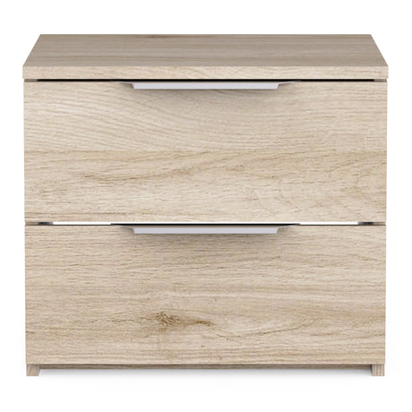 Chicago 2 Drawer Bedside Table - Kronberg Oak - FurniComp