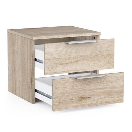 Chicago 2 Drawer Bedside Table - Kronberg Oak - FurniComp