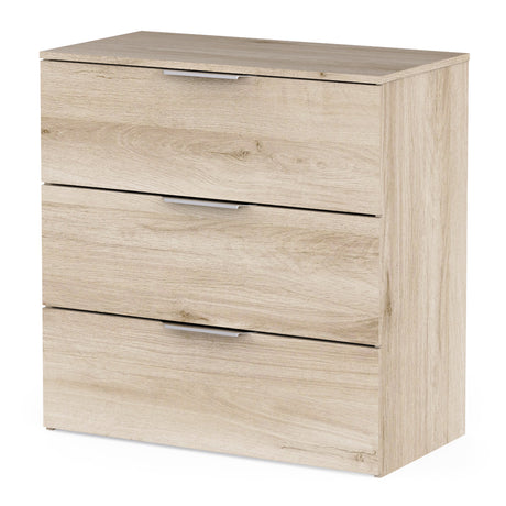 Chicago 3 Drawer 80cm Chest of Drawers - Kronberg Oak - FurniComp