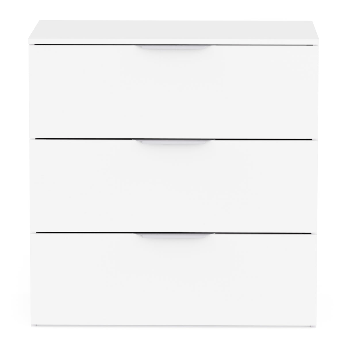 Chicago 3 Drawer 80cm Chest of Drawers - Matt White - FurniComp