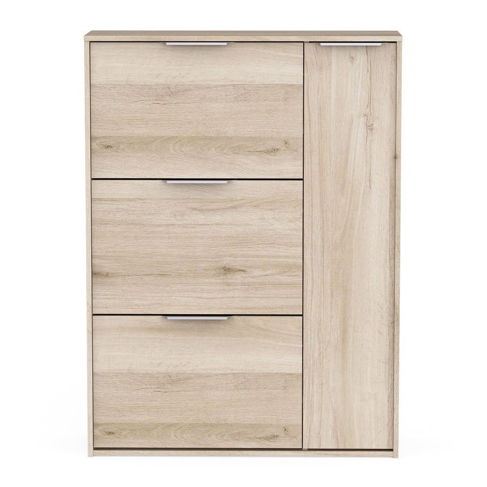 Chicago 4 Door 90cm Shoe Cabinet -Kronberg Oak - FurniComp