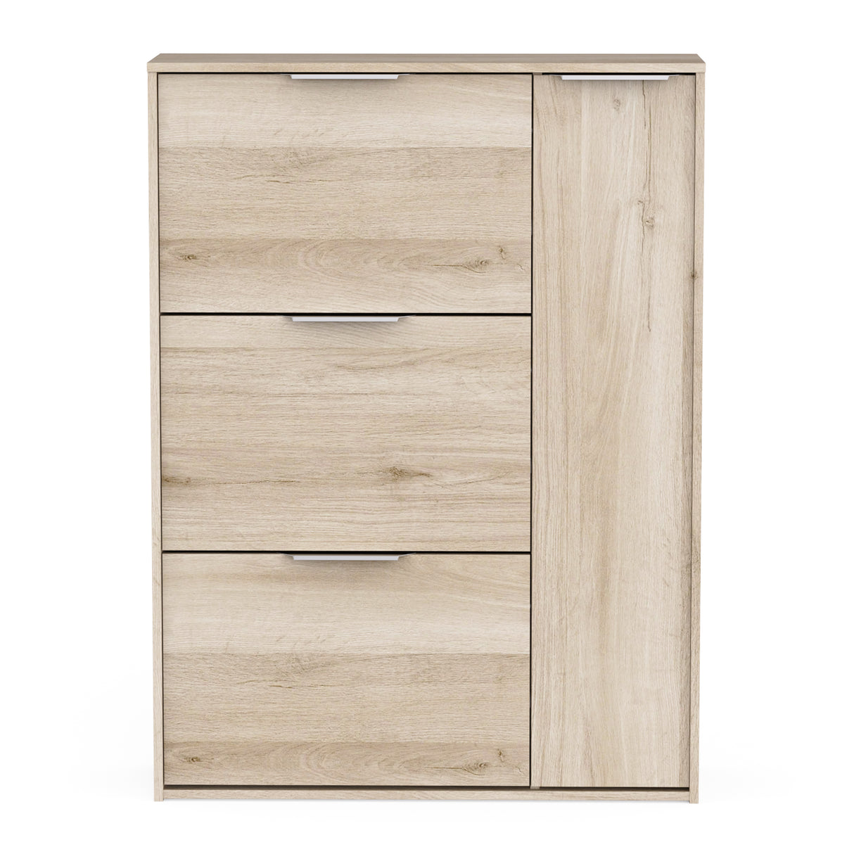 Chicago 4 Door 90cm Shoe Cabinet -Kronberg Oak - FurniComp