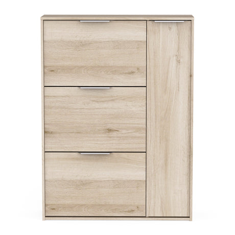 Chicago 4 Door 90cm Shoe Cabinet -Kronberg Oak - FurniComp