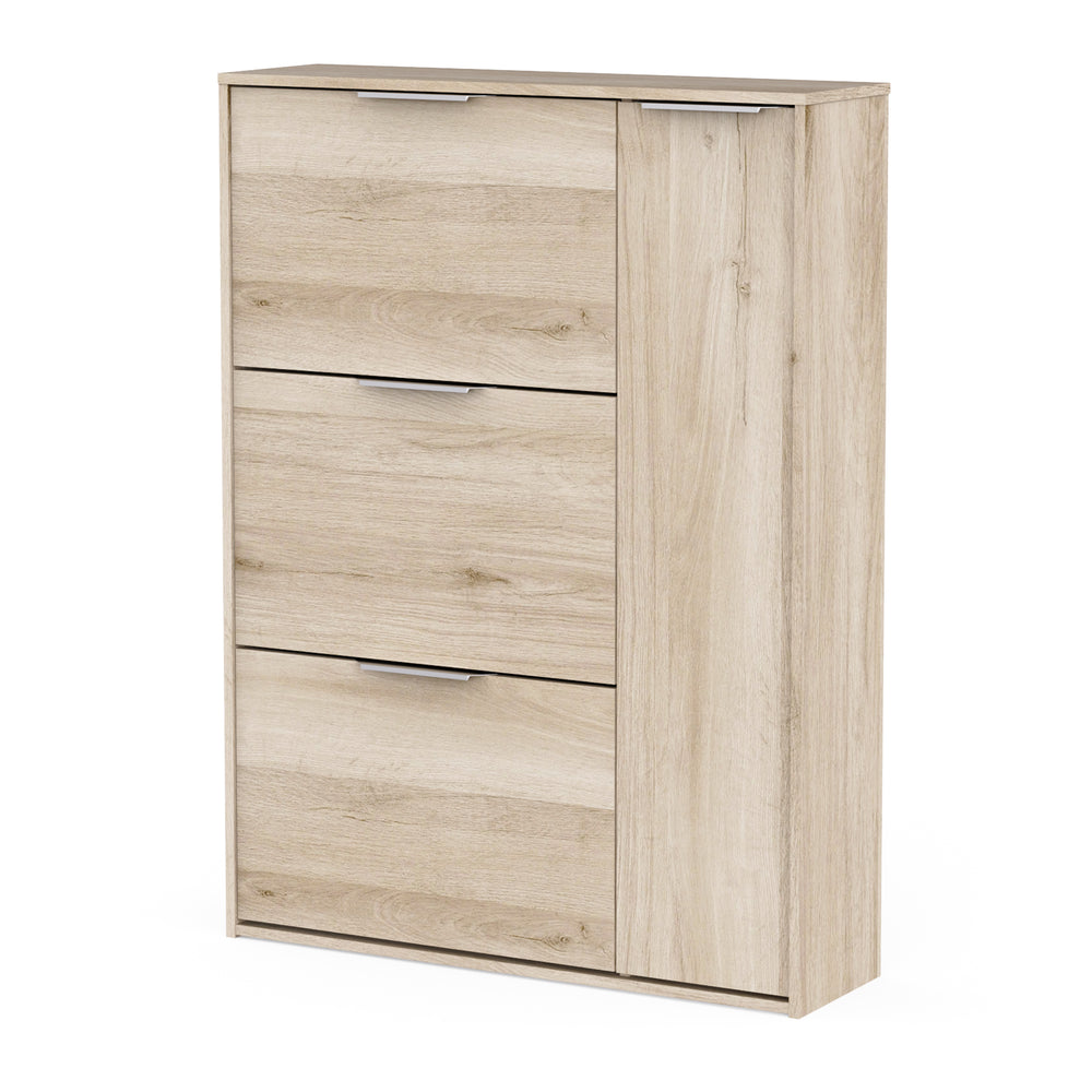 Chicago 4 Door 90cm Shoe Cabinet -Kronberg Oak - FurniComp